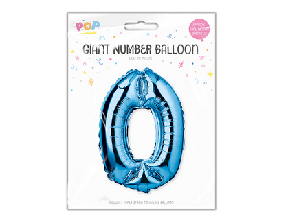 Blue Foil Number Balloon 65cm image 10