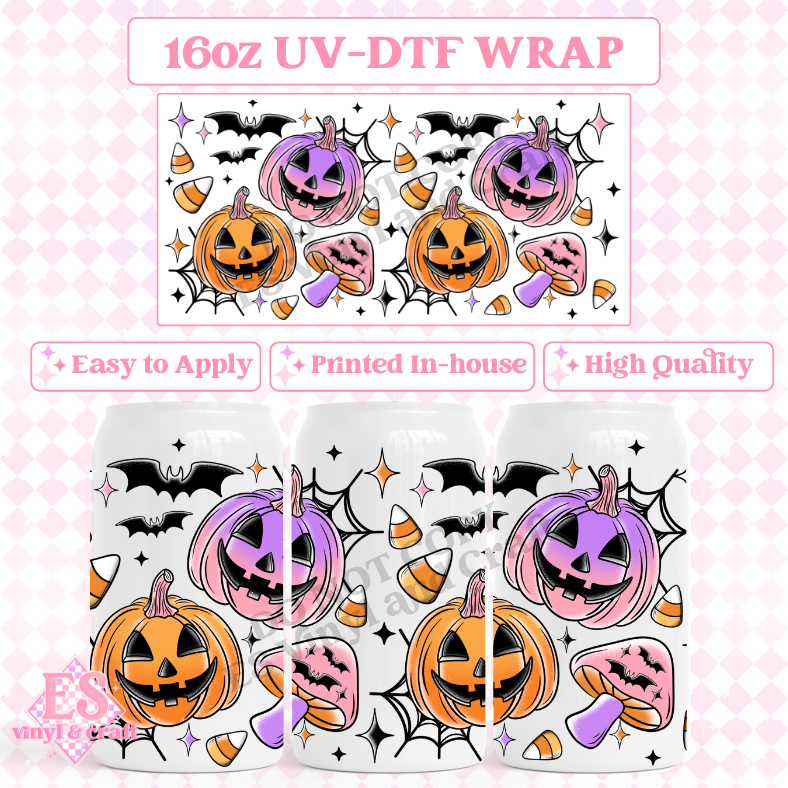 Spooky Things - 16oz Beer Can / Libbey UV-DTF image 0