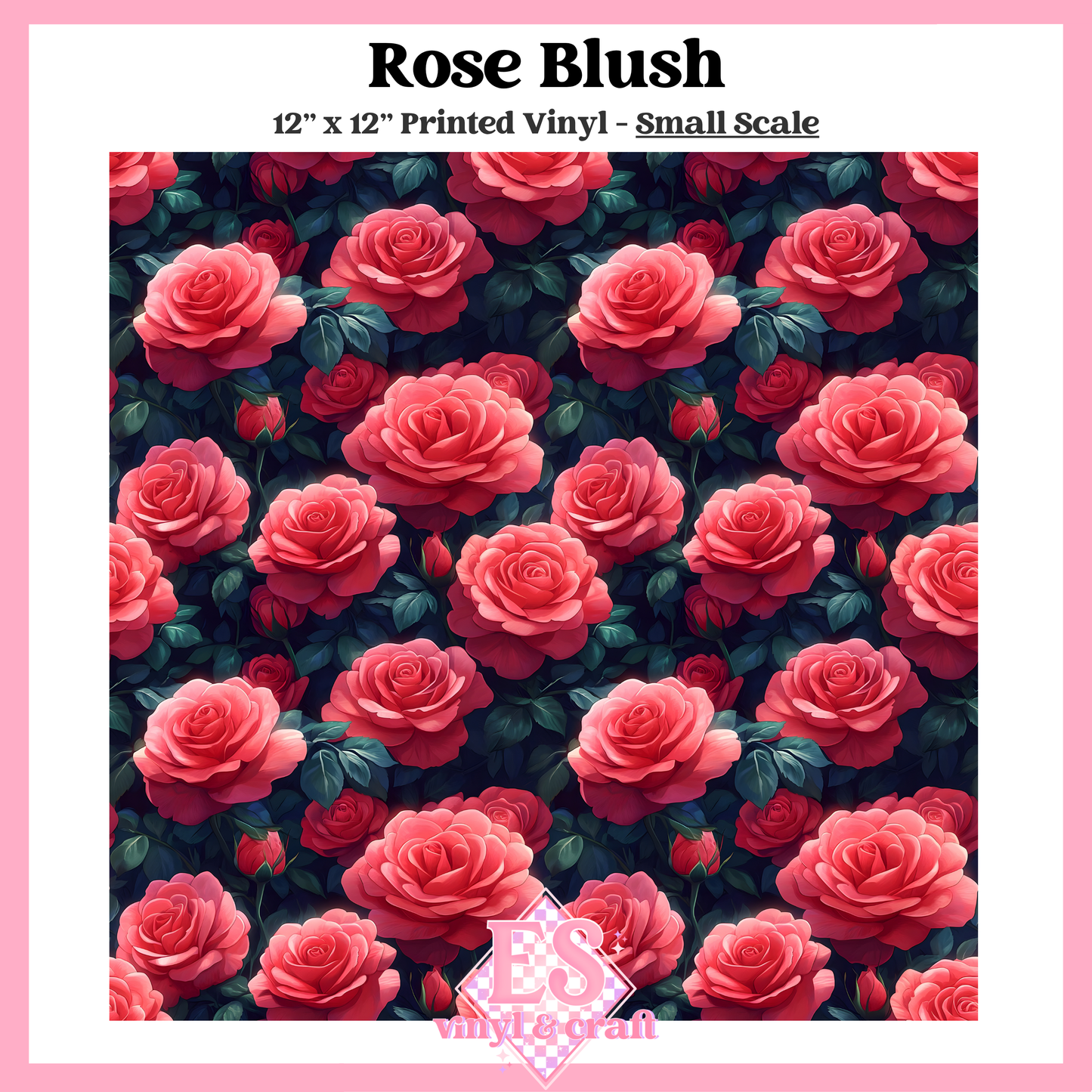 Rose Blush - Small or Large Scale Options - 12" x 12" Sheet image 1