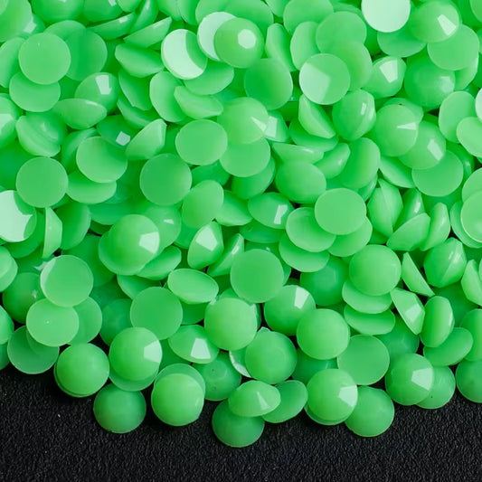 Lime - Jelly Solid Rhinestones (3mm, 4mm & 5mm) image 0