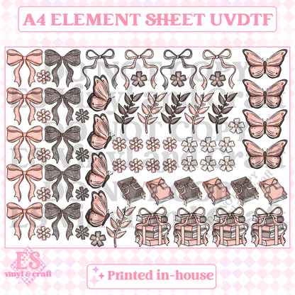 Bows and Books - UVDTF (A4 Sheet) 210mm x 300mm image 0