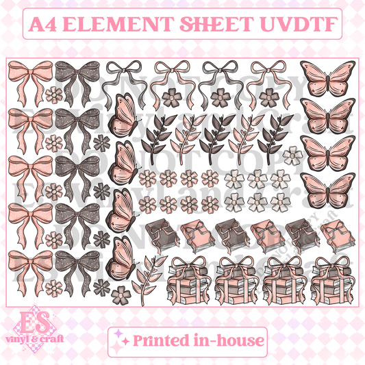 Bows and Books - UVDTF (A4 Sheet) 210mm x 300mm image 0