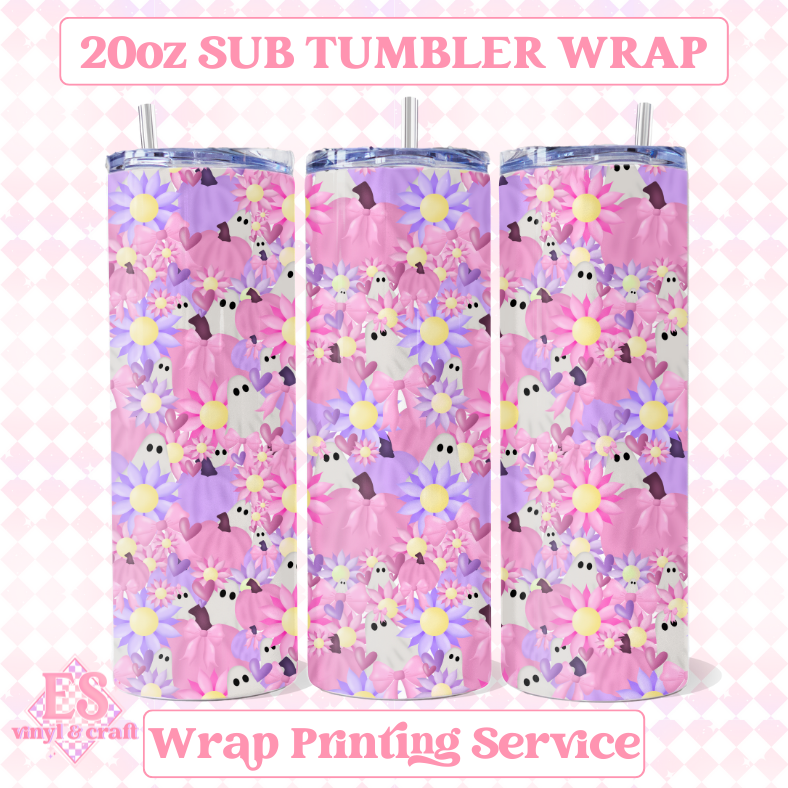 Cute Spooky - Full 20oz Tumbler Sublimation Ready Print image 0