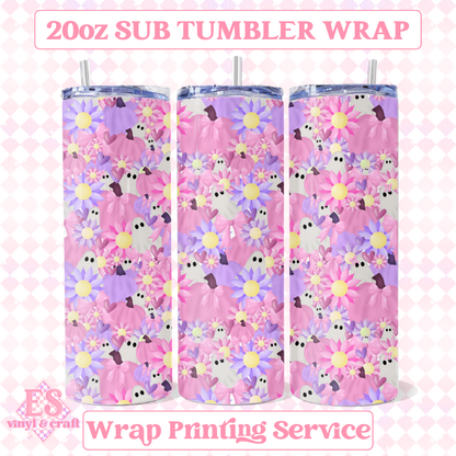 Cute Spooky - Full 20oz Tumbler Sublimation Ready Print image 0