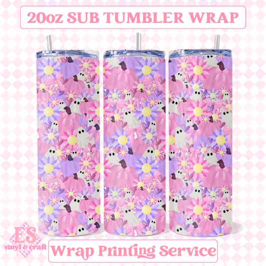 Cute Spooky - Full 20oz Tumbler Sublimation Ready Print image 0