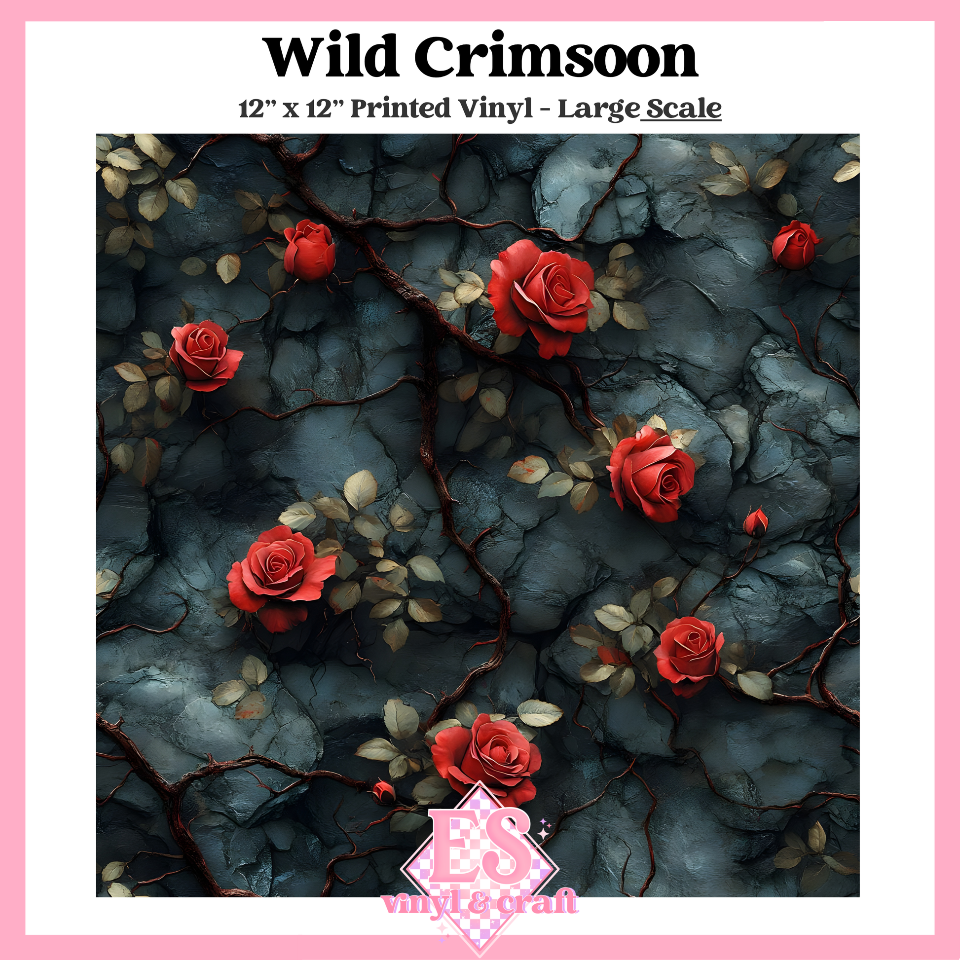 Wild Crimson - Small or Large Scale Options - 12" x 12" Sheet image 2