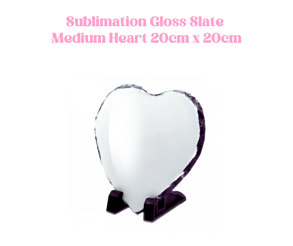 Gloss Slate Medium Heart - 20cm x 20cm image 0