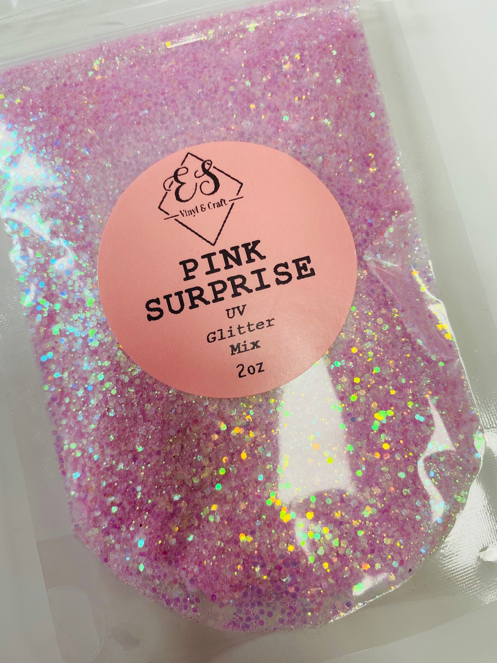 Pink Surprise White to Pink - UV Medium Glitter Mix image 1