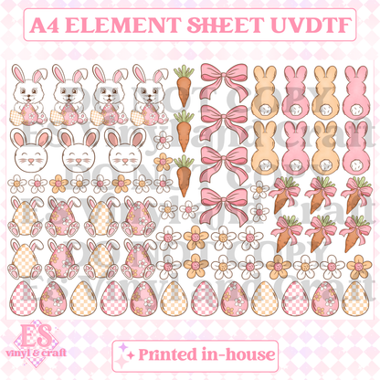 Easter 2 Element Sheet - UVDTF (A4 Sheet) 210mm x 300mm image 0