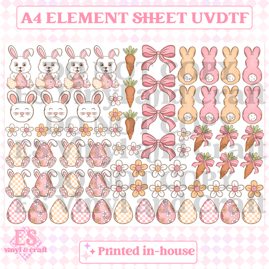 Easter 2 Element Sheet - UVDTF (A4 Sheet) 210mm x 300mm image 0