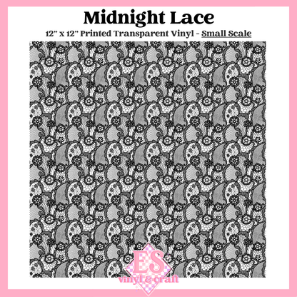 Midnight Lace Transparent - Small or Large Scale Options - 12" x 12" Sheet image 1