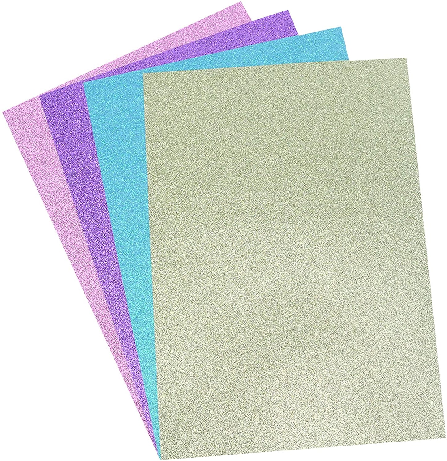Dovecraft Glitter Card A4 Pad - Pastels 24 Sheets 300gsm image 1