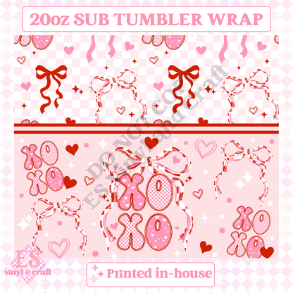 Checker XOXO - Full 20oz Tumbler Sublimation Print image 1