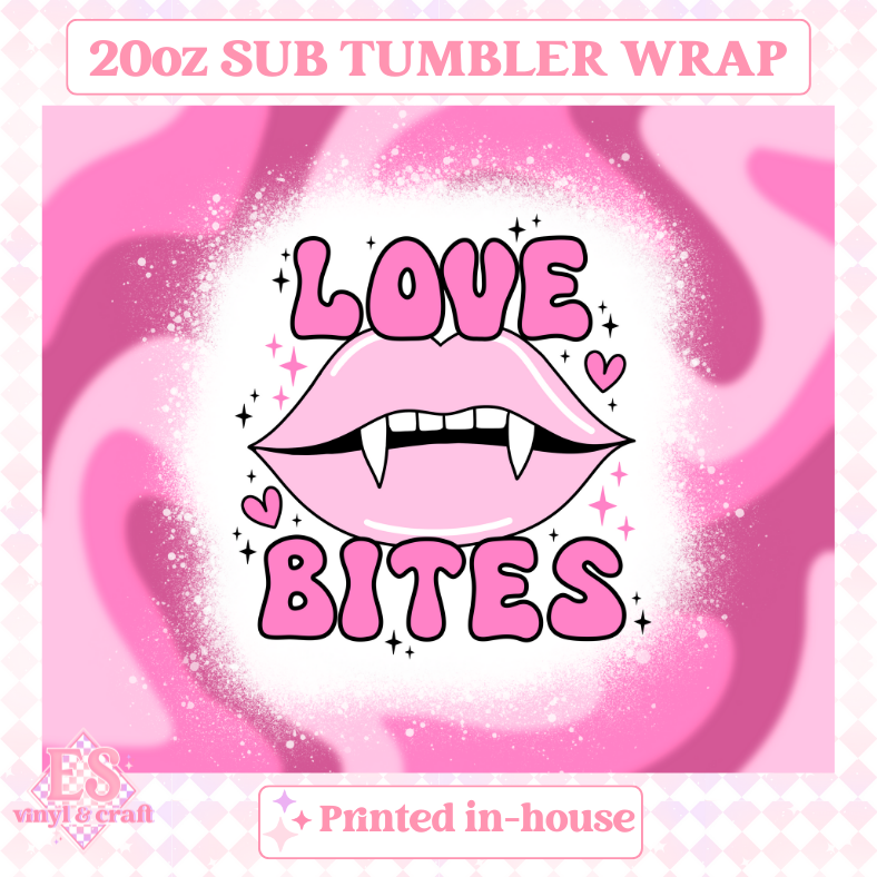 Love Bites - Full 20oz Tumbler Sublimation Print image 1