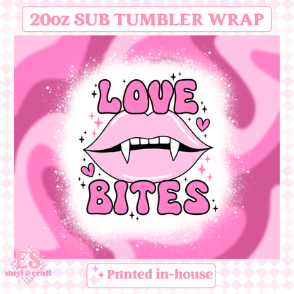 Love Bites - Full 20oz Tumbler Sublimation Print image 1
