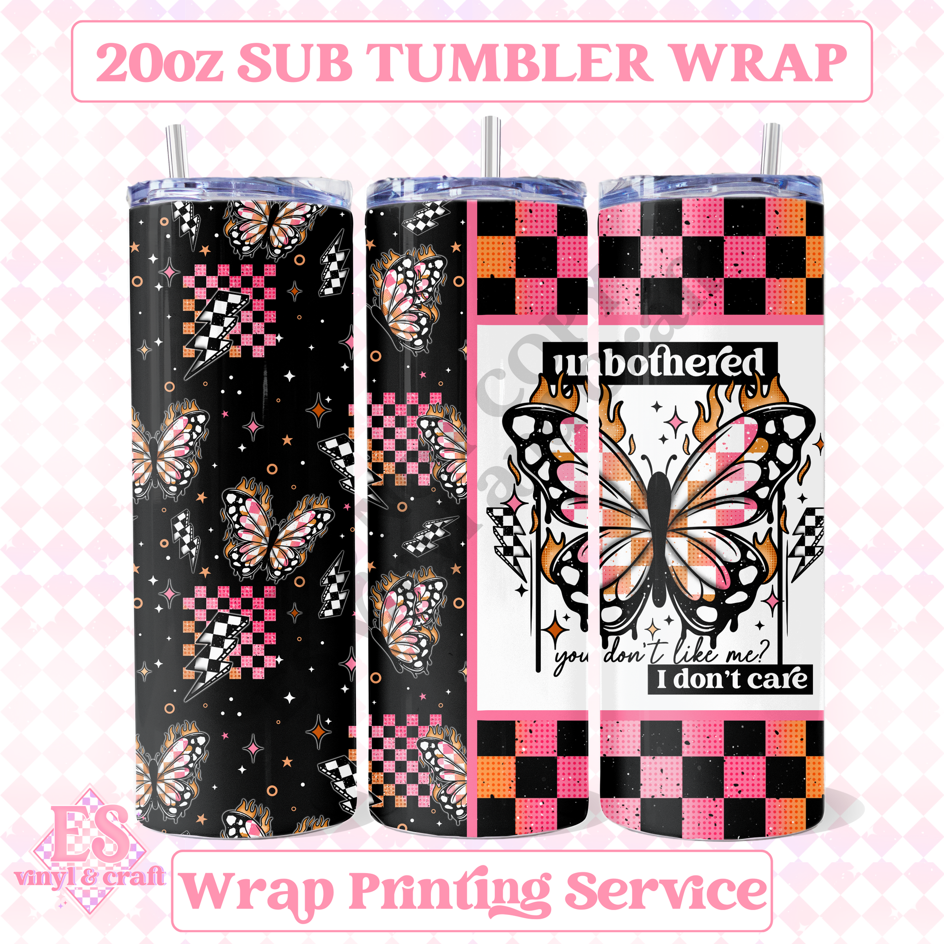 Unbothered - Full 20oz Tumbler Sublimation Print image 0