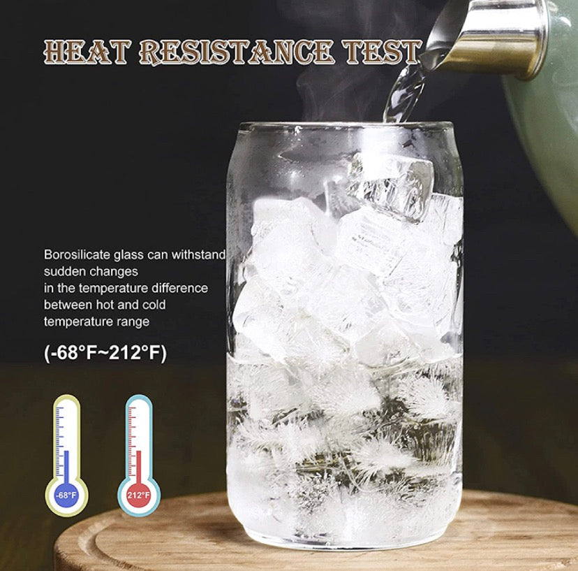 Bamboo Beer Can Glasses 16oz - Vinyl or UVDTF Plastic Straw image 3