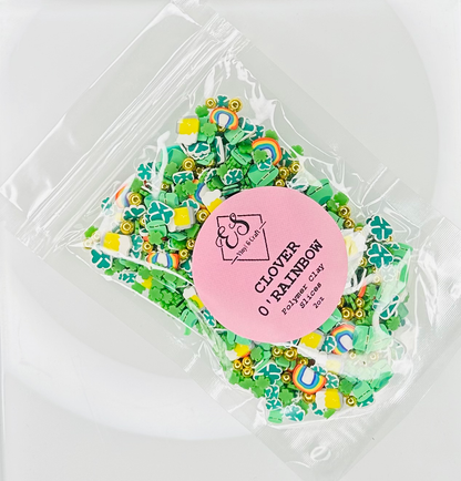 Clover O'Rainbow - Polymer Clay Slices image 0