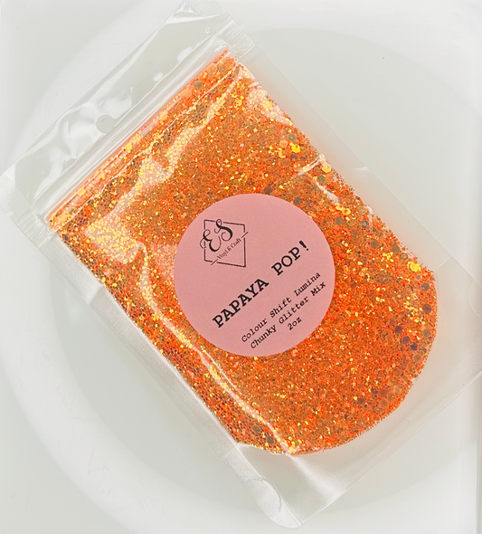 Papaya Pop - Colour Shift Lumina Series - Chunky Glitter Mix image 0