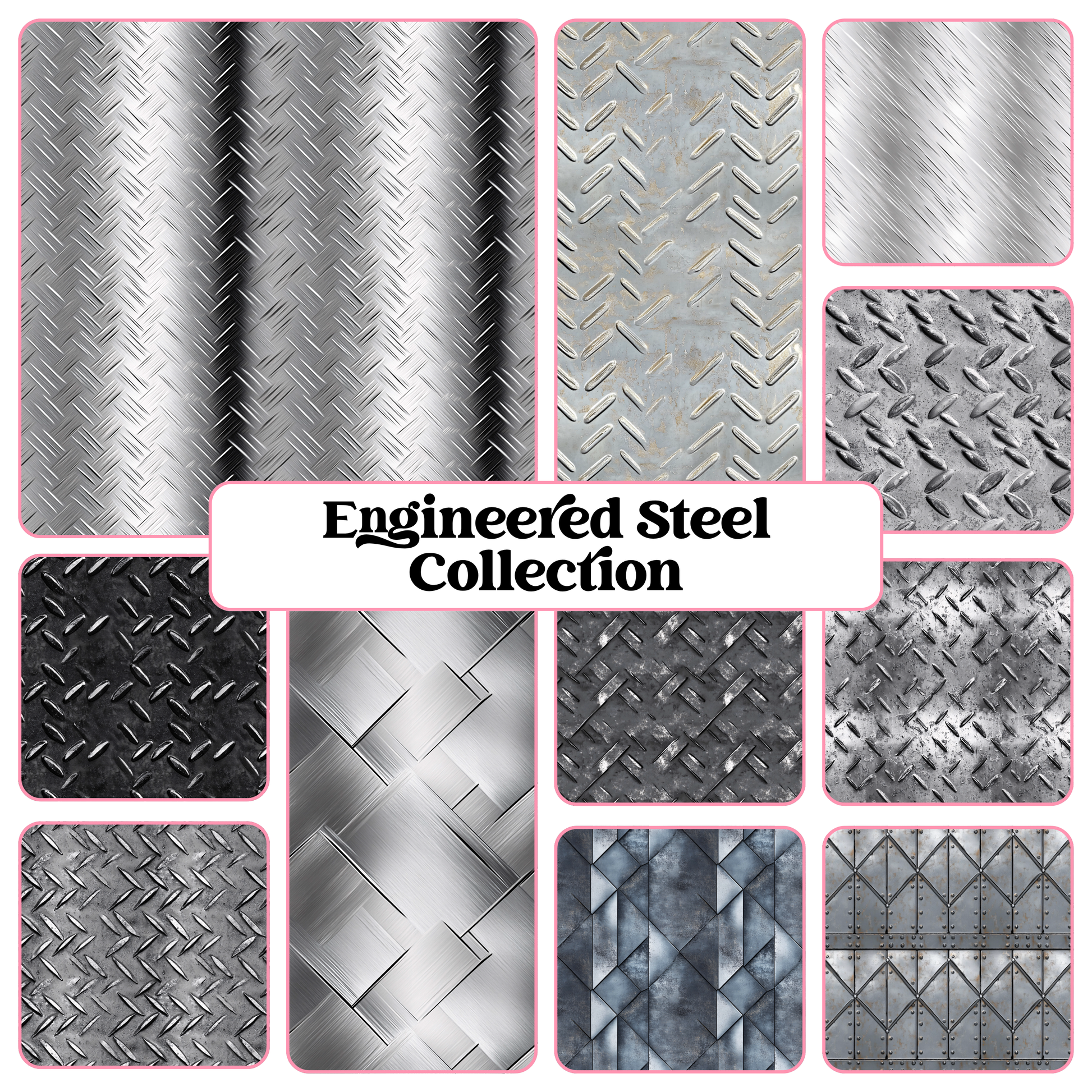 Engineered Steel Collection - 12" x 12" Sheet (10 Different Designs) image 0