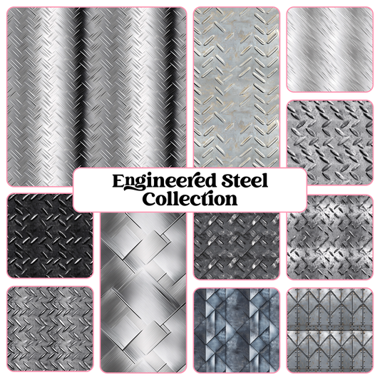 Engineered Steel Collection - 12" x 12" Sheet (10 Different Designs) image 0