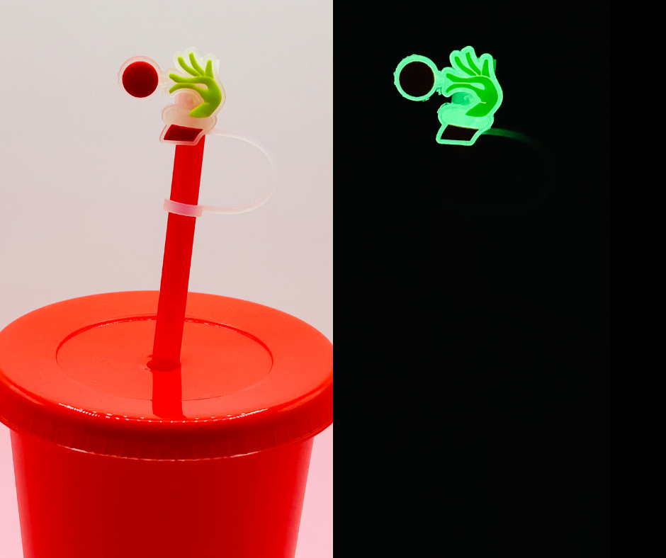 Straw Topper - Glow in the Dark Loathe Entirely image 0