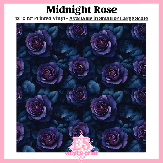Midnight Rose - Small or Large Scale Options - 12" x 12" Sheet image 0