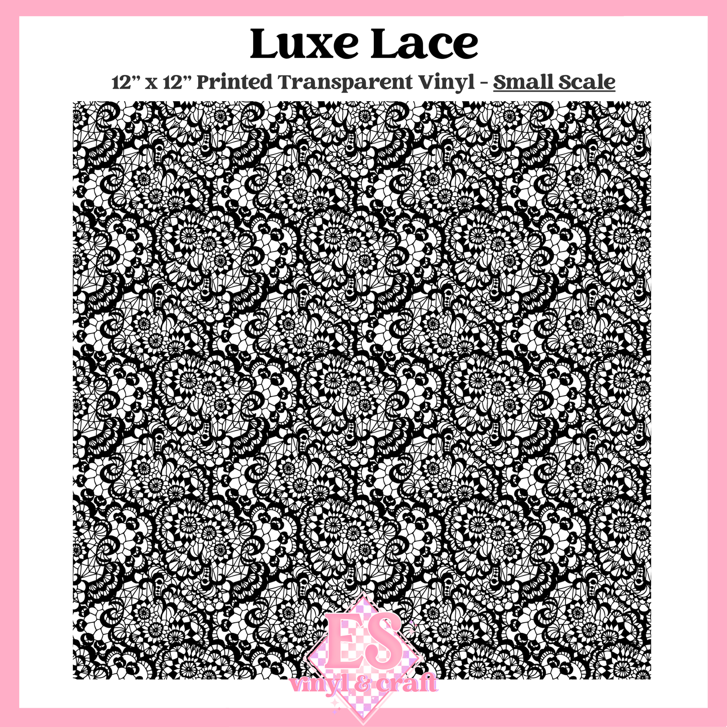 Luxe Lace Transparent - Small or Large Scale Options - 12" x 12" Sheet image 1