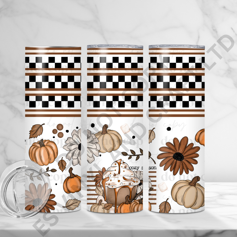 Cozy Season - Full 20oz Tumbler Sublimation Ready Print image 0