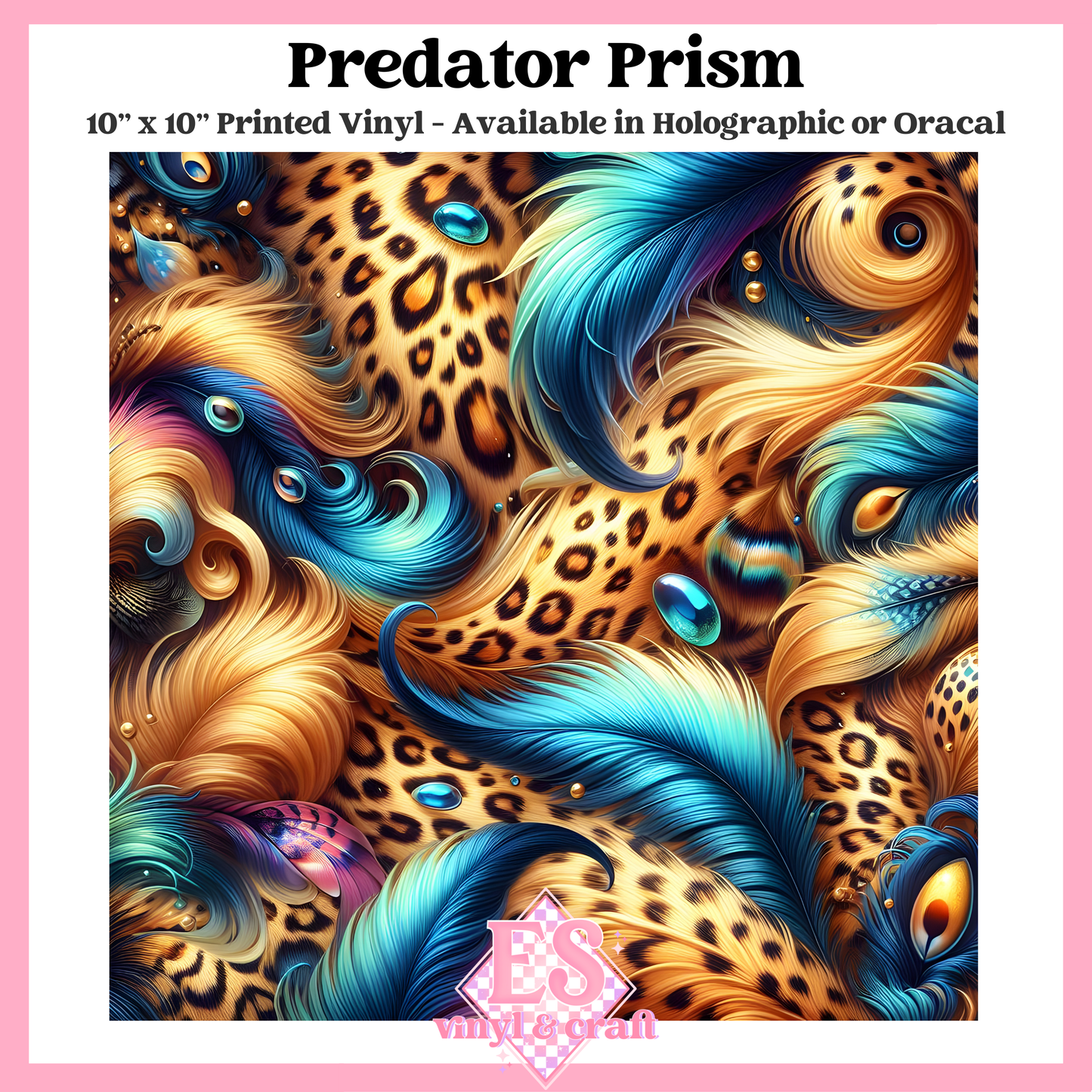 Predator Prism - 10" x 10" Self Adhesive Vinyl (Oracal or Holo) image 0