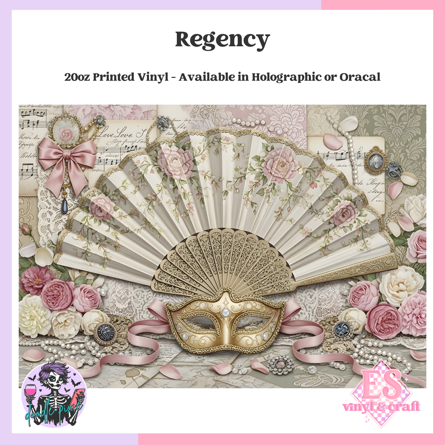 Regency - 20oz Printed Tumbler Self Adhesive Vinyl image 0
