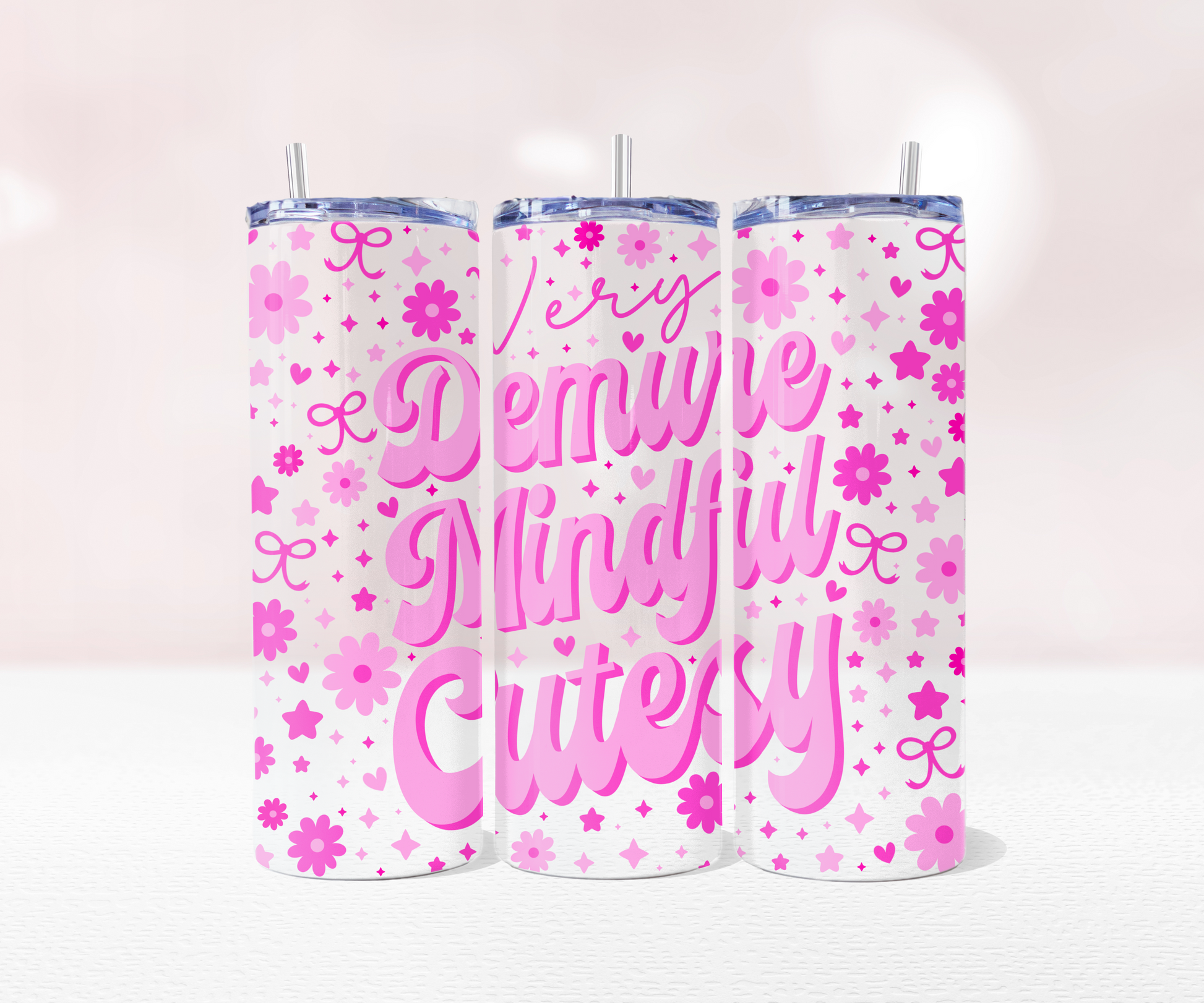 Demure - Full 20oz Tumbler Sublimation Ready To Print image 0