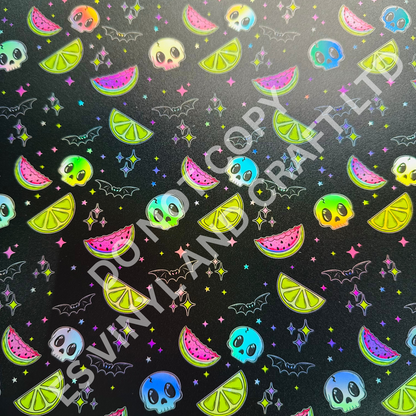 Spooky Summer (No Wording) - Holographic or Normal Printed Vinyl (A4 or 12"x12") image 1