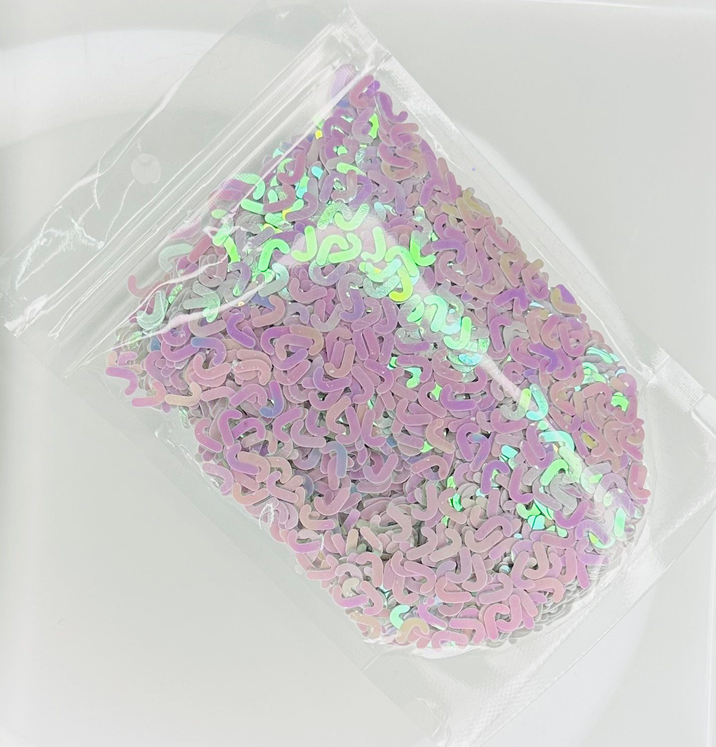 Opal Candy Canes - Glitter Shapes Chunky Glitter Mix image 1