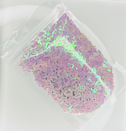 Opal Candy Canes - Glitter Shapes Chunky Glitter Mix image 1