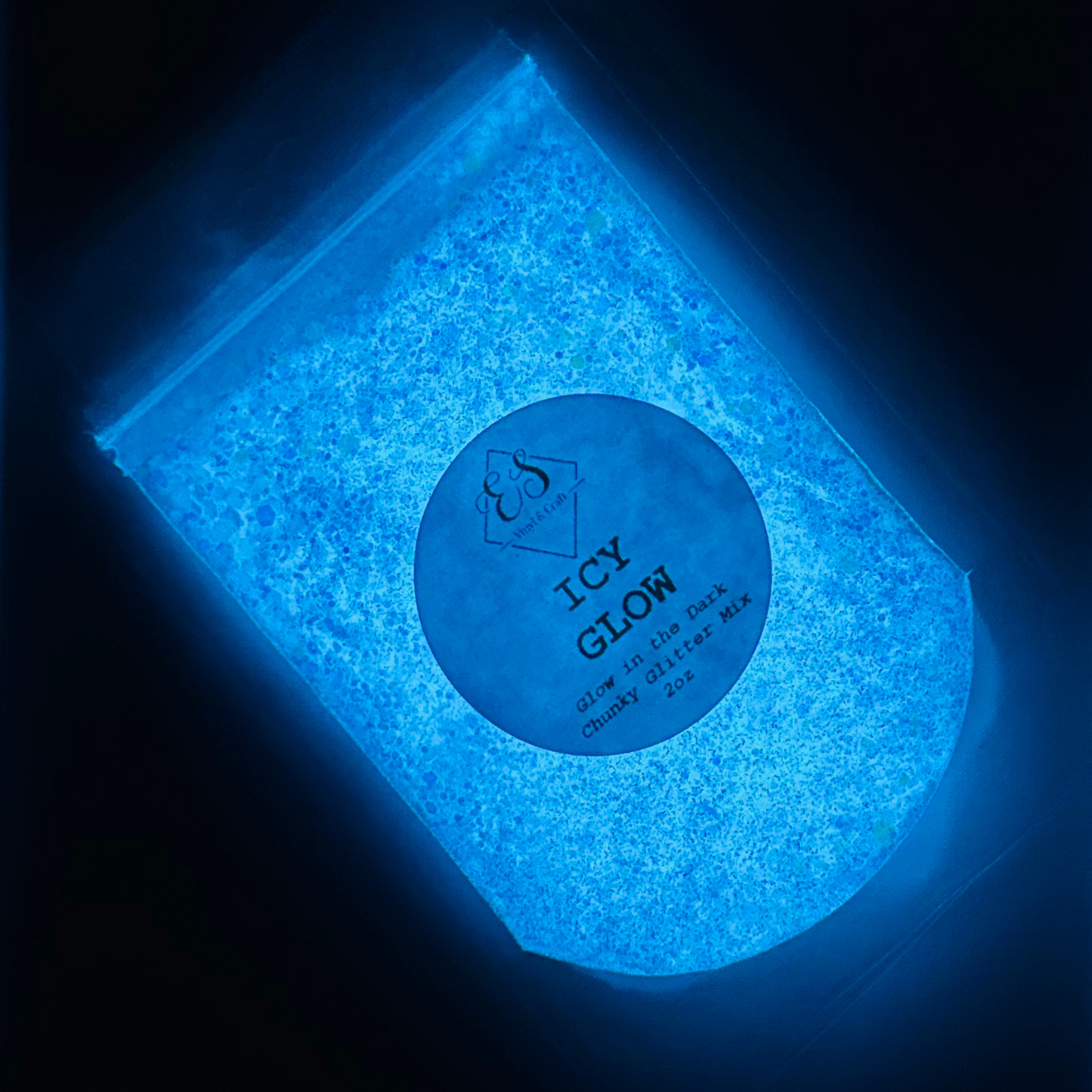 Icy Glow - Glow in the Dark Chunky Glitter Mix image 2