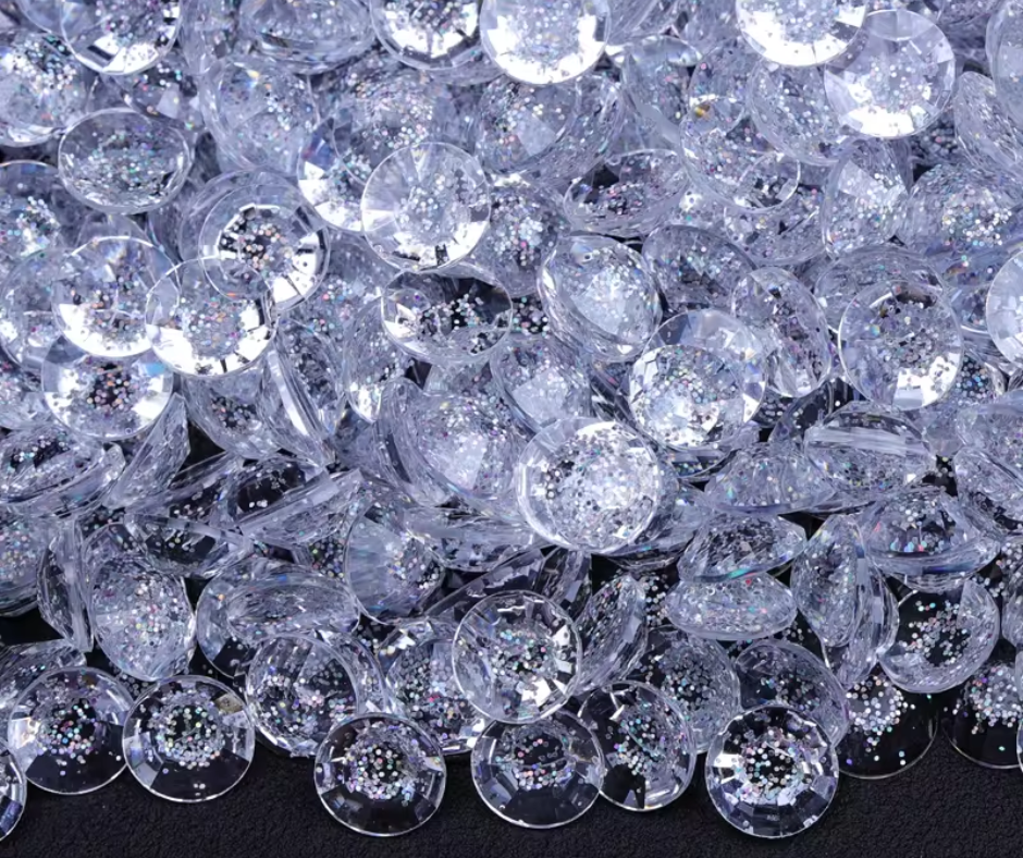 Silver Starry - Starry Glitter Jelly Rhinestones (3mm, 4mm & 5mm) image 0
