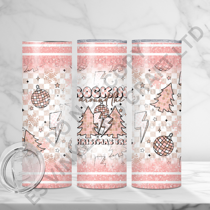 Rockin' Around the Christmas Tree - Full 20oz Tumbler Sublimation Ready To Prin image 0