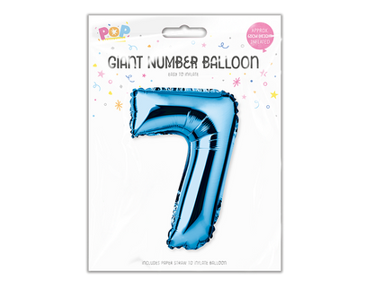 Blue Foil Number Balloon 65cm image 7