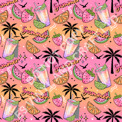 Summer Days - Holographic or Normal Printed Vinyl (A4 or 12" x 12") Sheets image 2