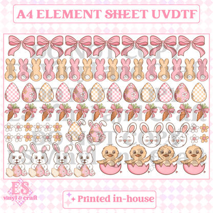 Easter 1 Element Sheet - UVDTF (A4 Sheet) 210mm x 300mm image 0