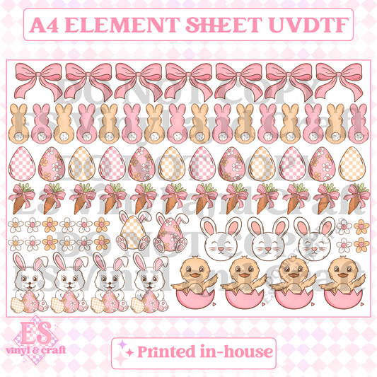 Easter 1 Element Sheet - UVDTF (A4 Sheet) 210mm x 300mm image 0