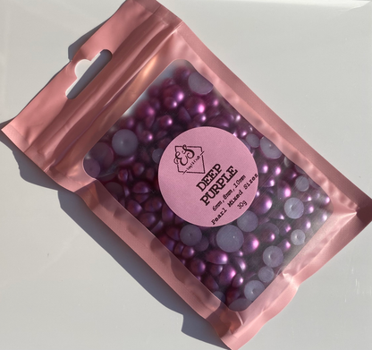 Deep Purple  - Pearl Mix 6mm, 8mm & 10mm image 1