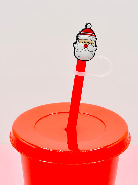 Straw Topper - Santa Head image 0