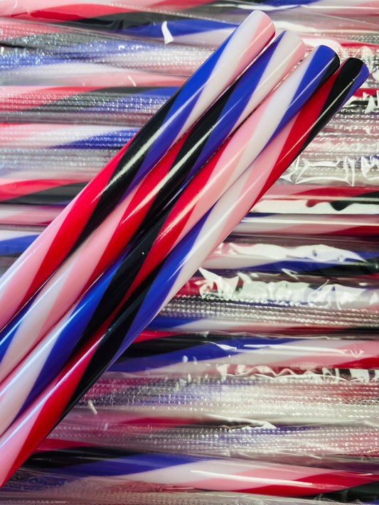 Pink and Purple Swirls Straw image 0