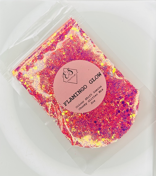 Flamingo Glow - Colour Shift Lumina Series - Chunky Glitter Mix image 0