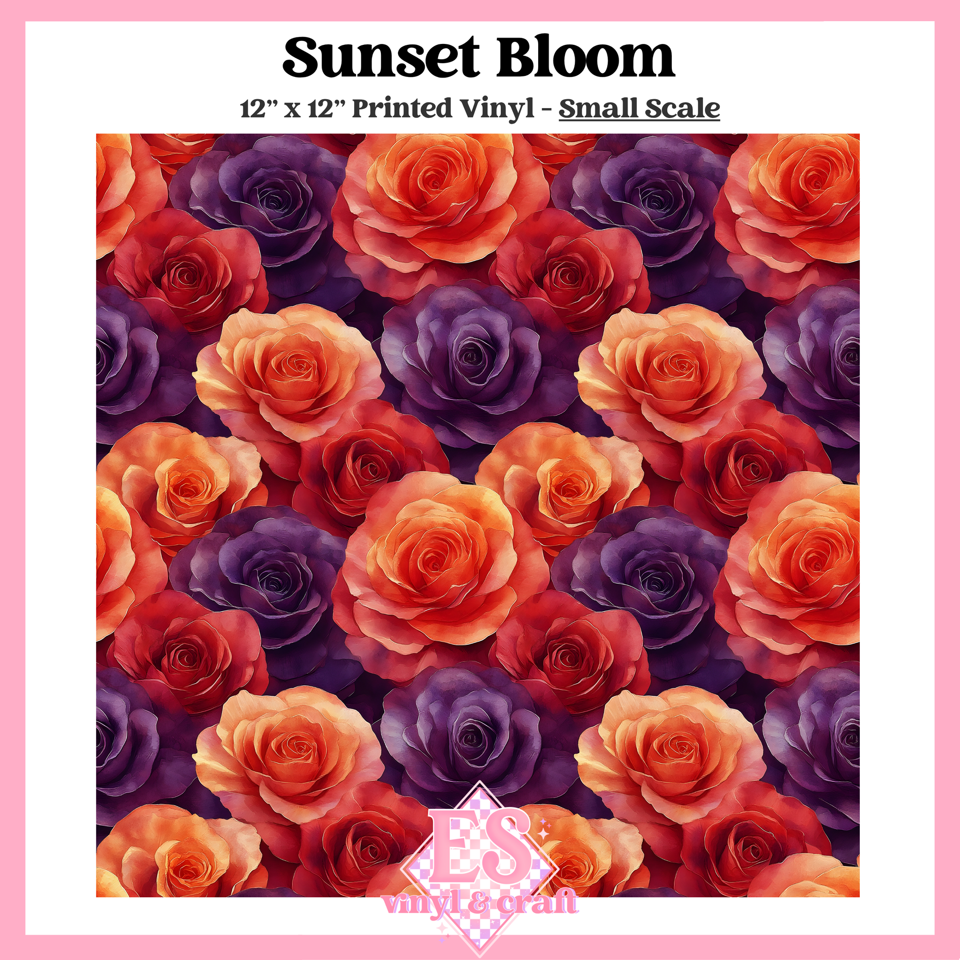Sunset Bloom - Small or Large Scale Options - 12" x 12" Sheet image 1