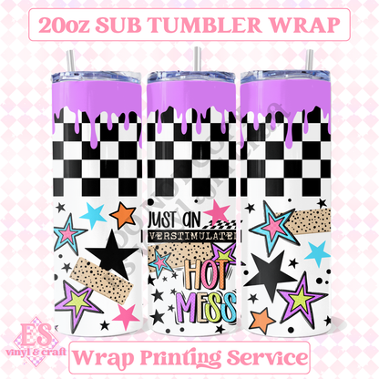 Hot Mess - Full 20oz Tumbler Sublimation Print image 0