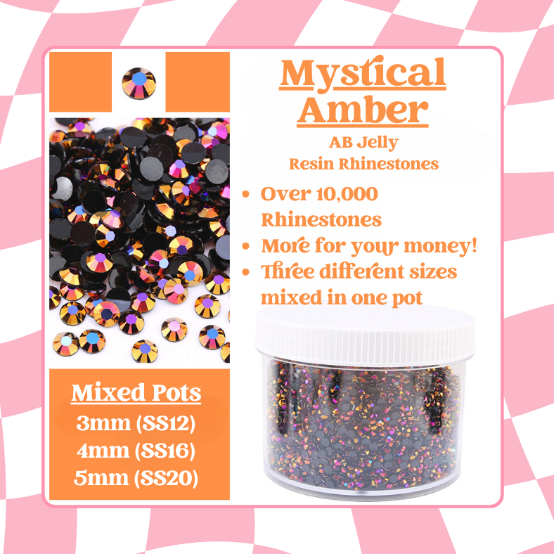 Rhinestone Mixed Pots (3mm, 4mm, 5mm) 100g image 5