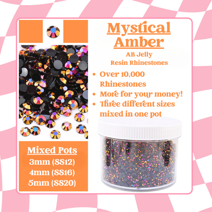 Rhinestone Mixed Pots (3mm, 4mm, 5mm) 100g image 5